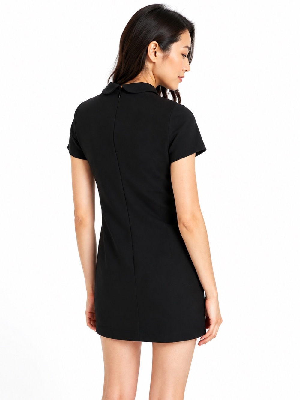 Zara Trafaluc Black Jeweled Floral Collar Mini Dress Size M NWT - Picture 2 of 7